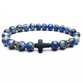 Cross Bracelet in Natural Stone