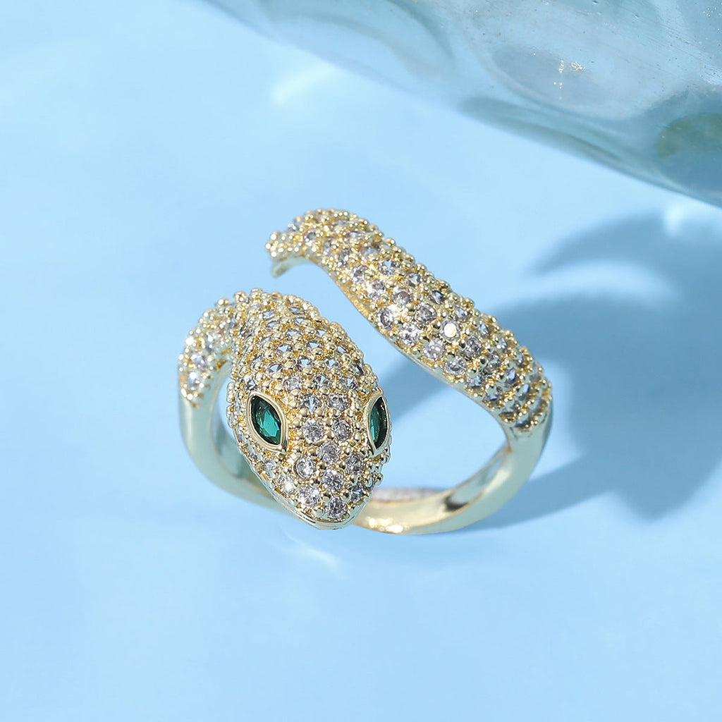 Anel Snake com Zircónia