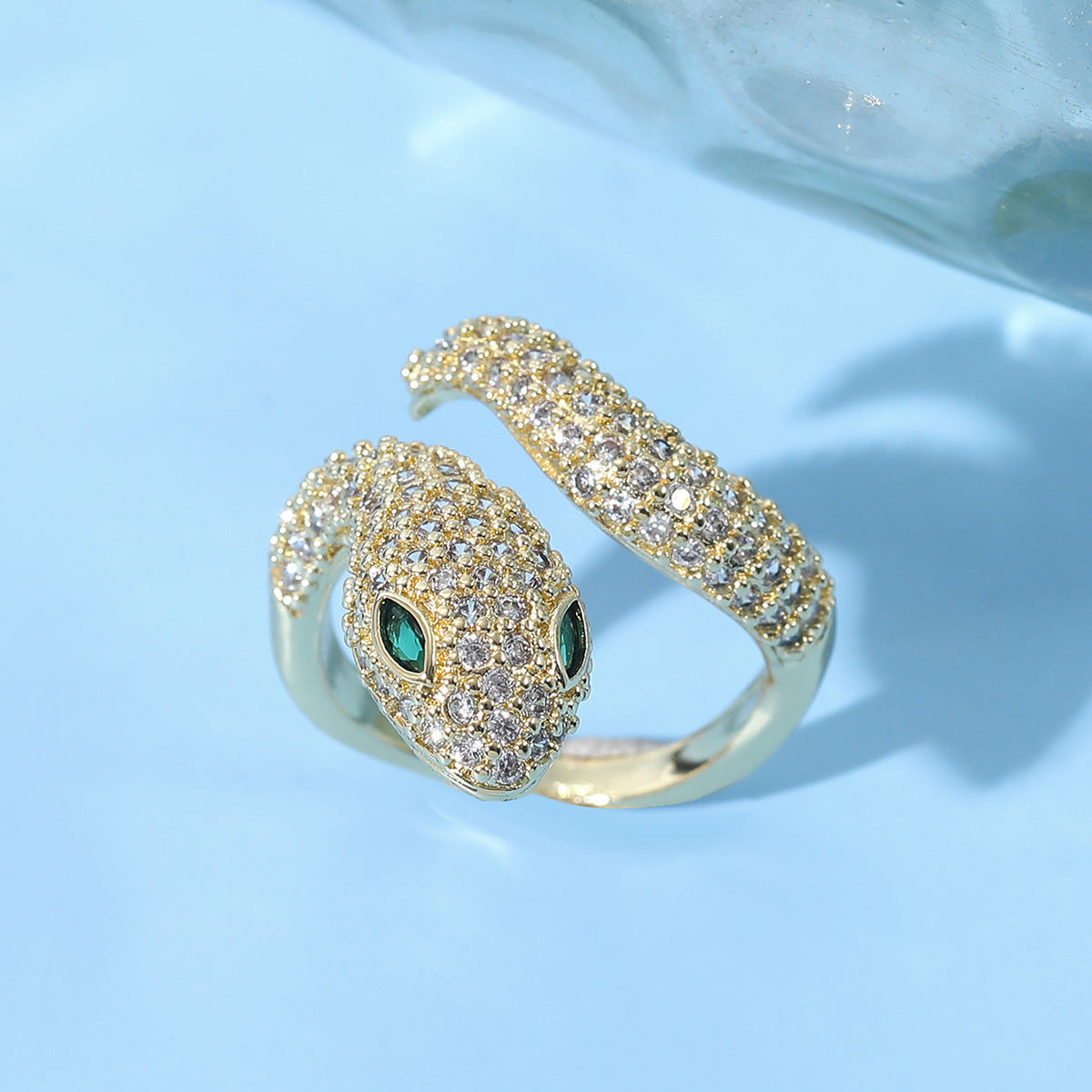 Anel Snake com Zircónia