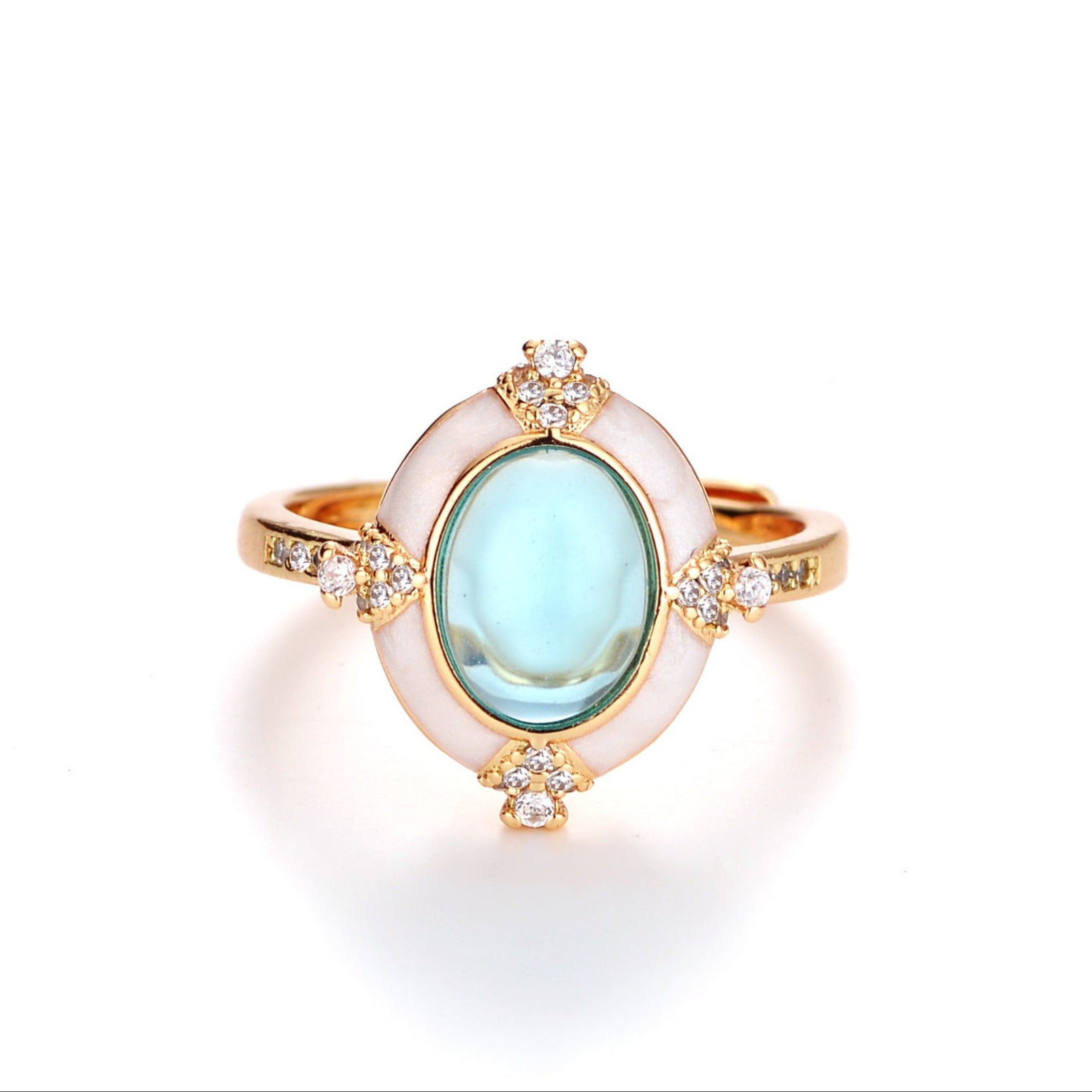 Anillo ovalado retro