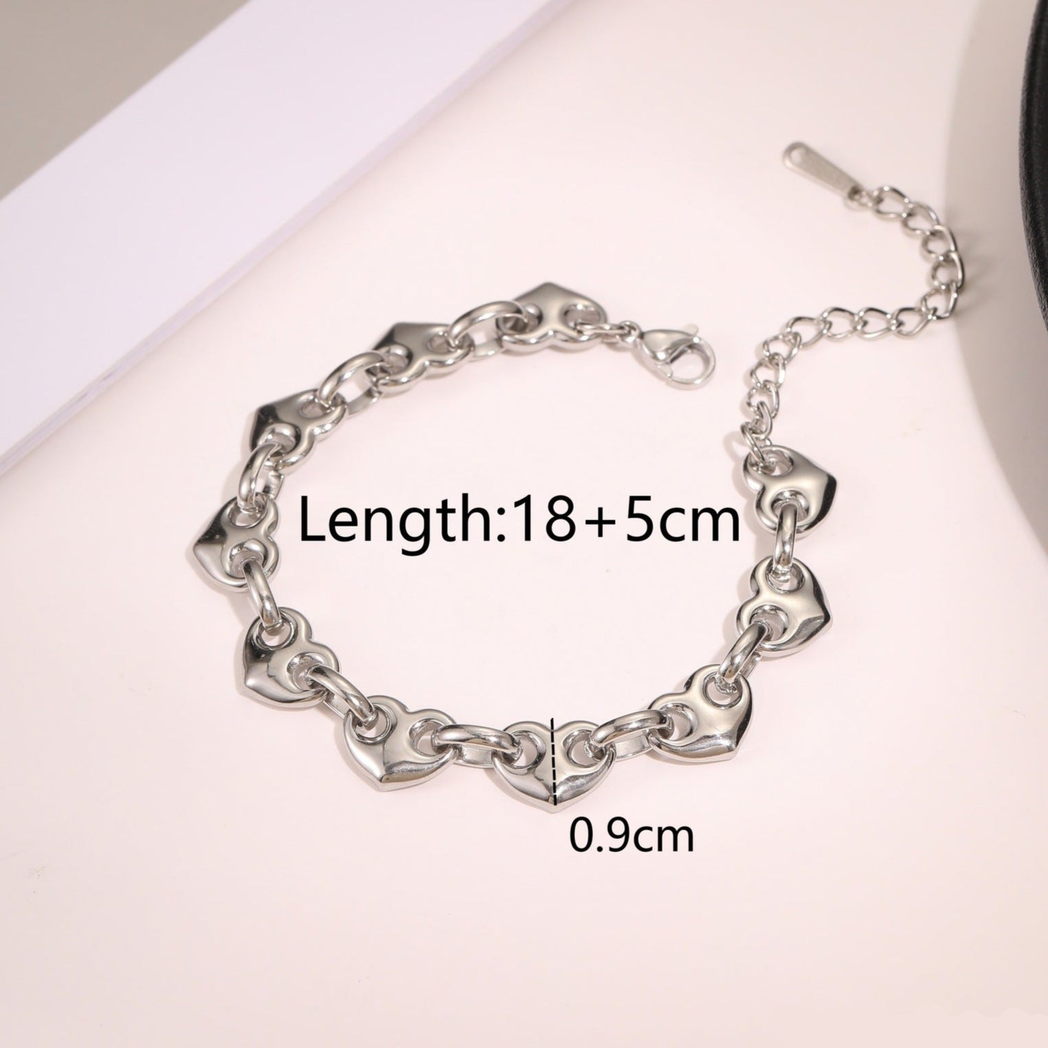 Heart Bracelet in Stainless Steel