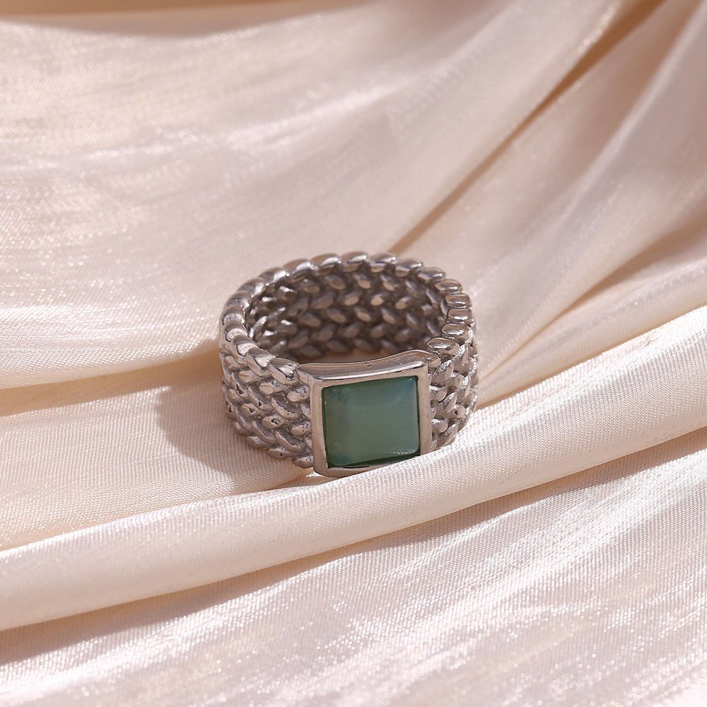 Anel Vintage em Aço Inoxidável 316L