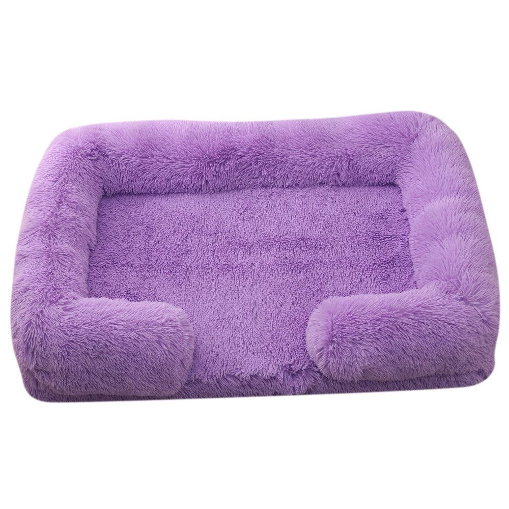 Plush Rectangle Pet Bed | Cozy Winter Dog Bed for Maximum Comfort