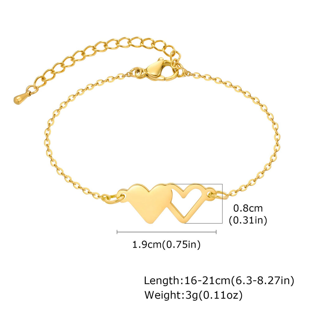 Pulseira Heart em Aço Inoxidável
