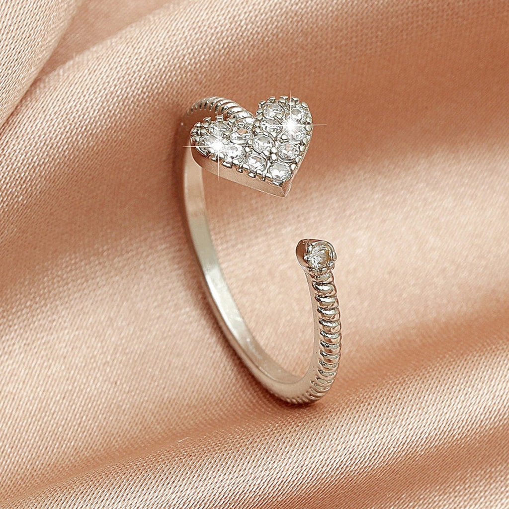 Anel Heart com Zircónia