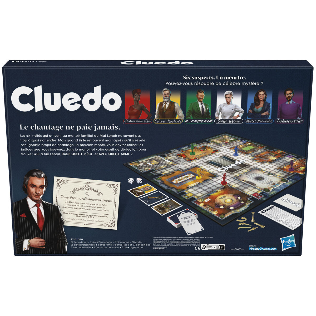 Jogo de Mesa Hasbro Cluedo (FR) Multicolor