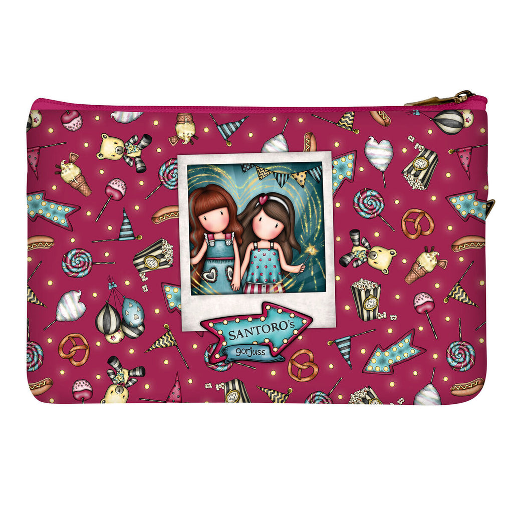 Mochila escolar Gorjuss Fireworks, color granate (23,4 x 15,5 x 1,5 cm)