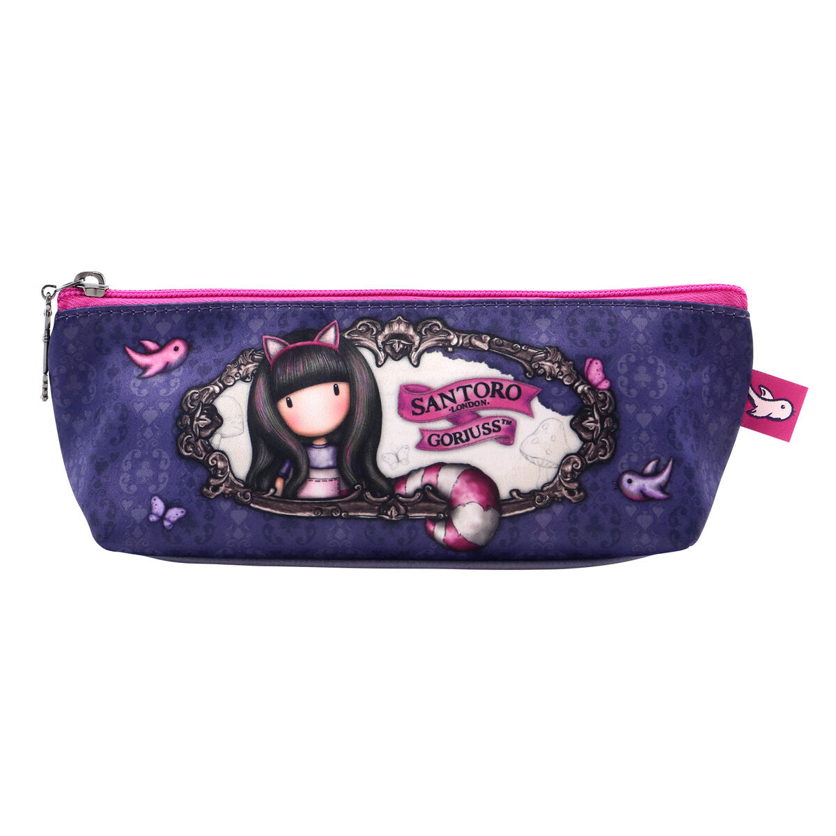Bolsa Escolar Gorjuss Cheshire cat Cor de Rosa Roxo (22.3 x 8.8 x 5.7 cm)