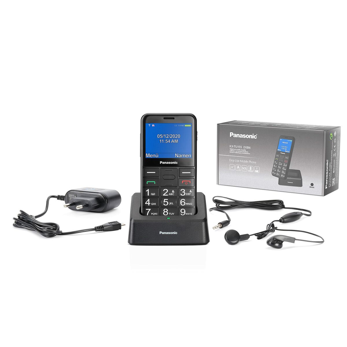 Panasonic KX-TU155EXBN 2.4" Black Cell Phone