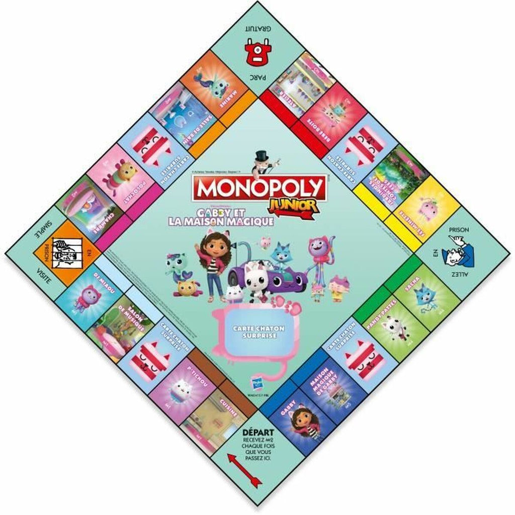 Movimientos ganadores Monopoly Junior Gabby y la casa mágica Juego de mesa