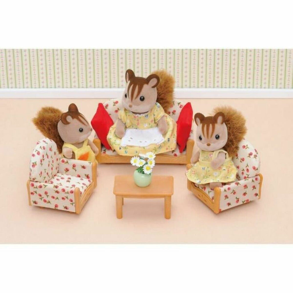 Accesorios para casa de muñecas de Sylvanian Families: Sofá + 2 sillones + mesa
