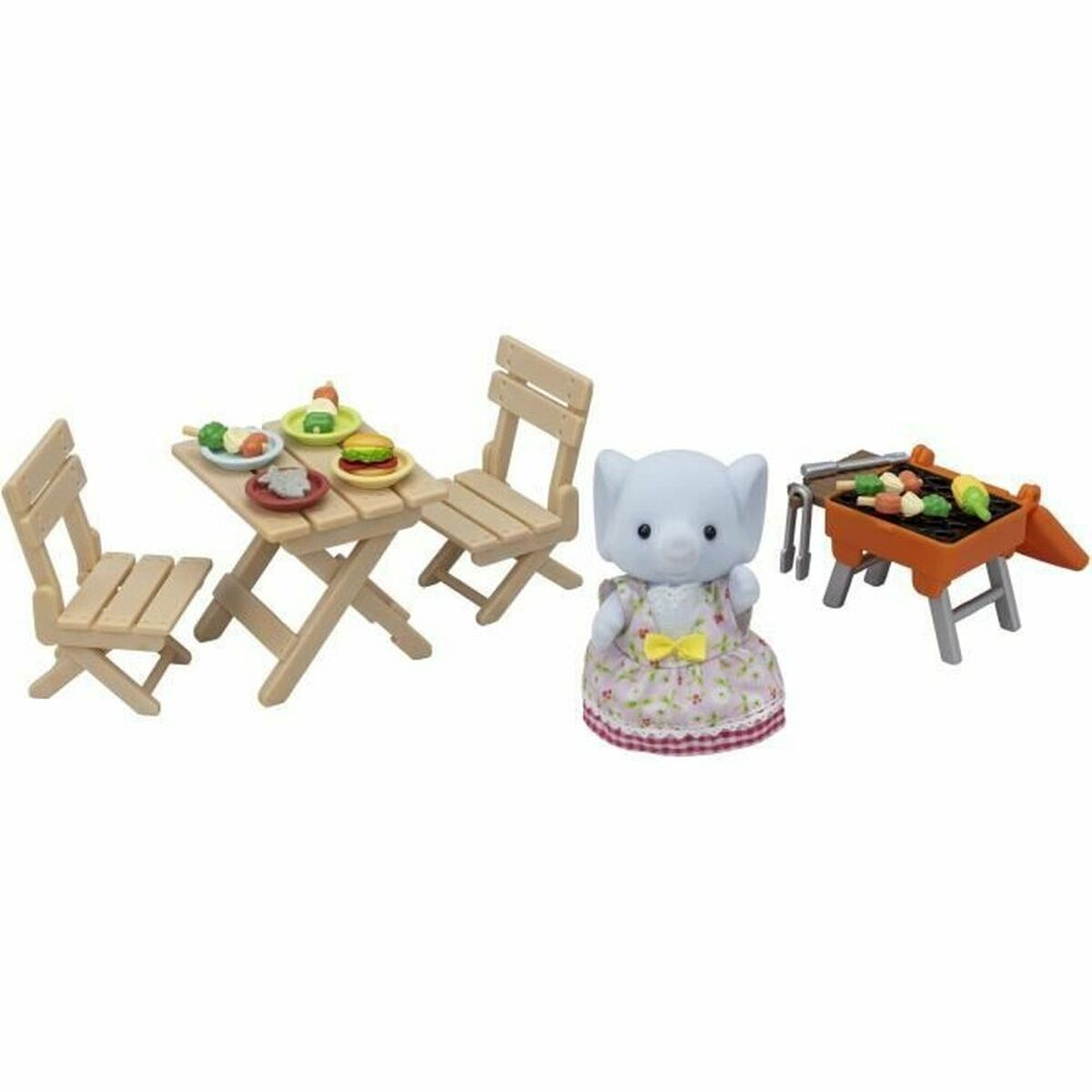 Accesorios para casa de muñecas Sylvanian Families La niña elefante y su picnic