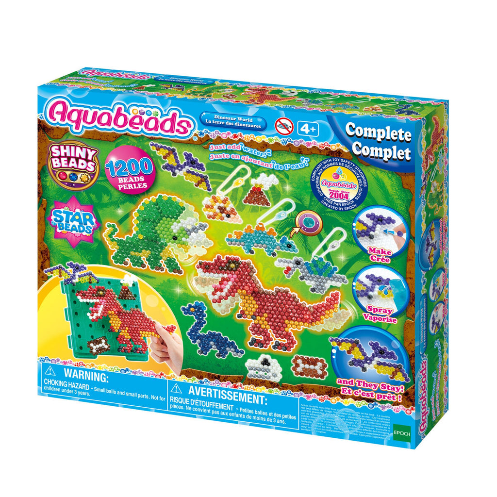 Jogo de Trabalhos Manuais Aquabeads The land of dinosaurs Multicolor