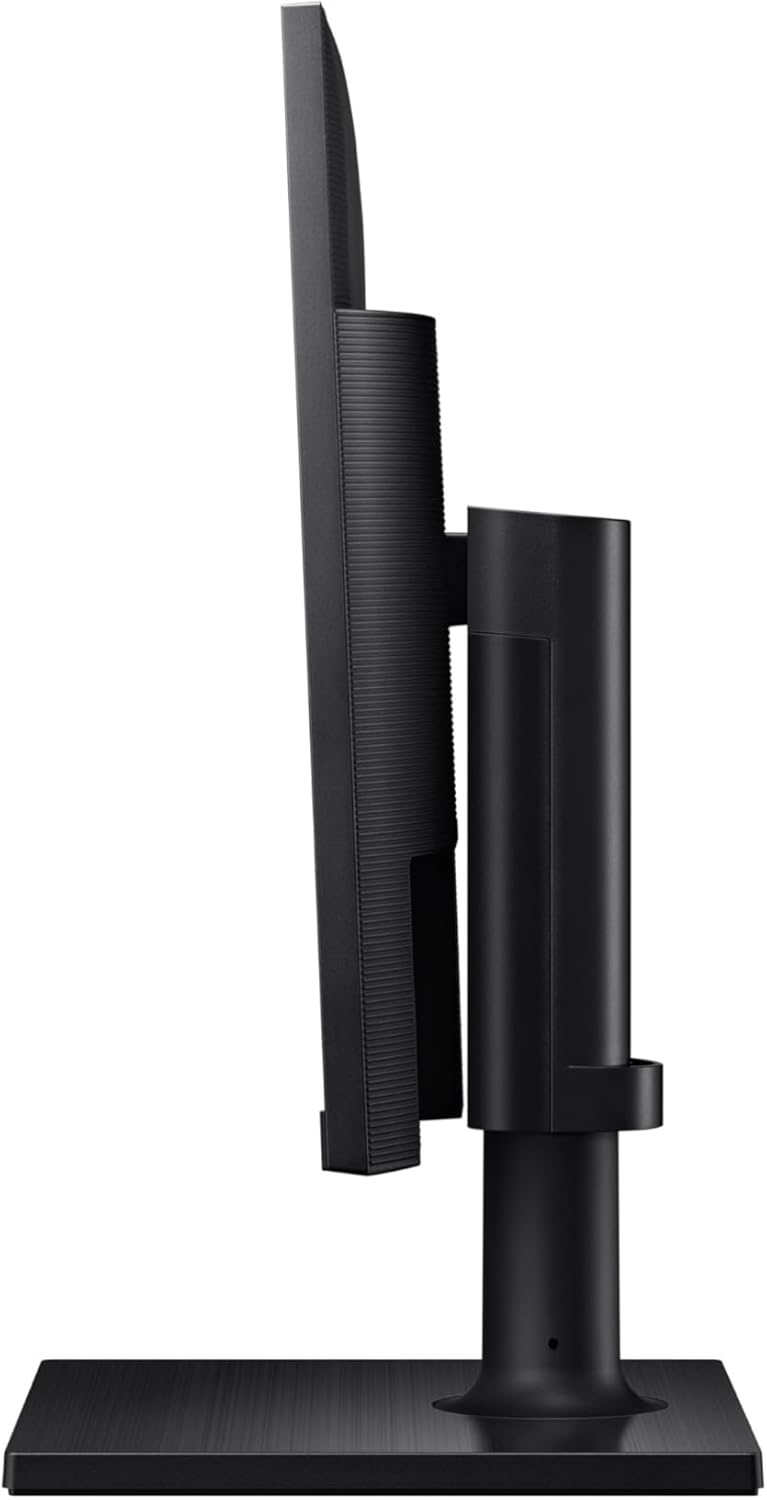 SAMSUNG FT45 Series 24-Inch FHD 1080p Computer Monitor, 75Hz, IPS Panel, HDMI, DisplayPort, USB Hub, Height Adjustable Stand, 3 Yr WRNTY (LF24T454FQNXGO),Black