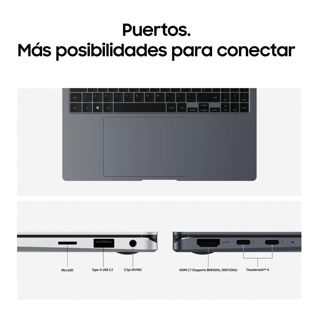 Samsung Galaxy Book4 Pro 360, Convertible Laptop 16" HDR, Touch and S Pen, Intel Core Ultra 7-155H, 16GB RAM, 1TB SSD, Intel ARC Graphics, Windows 11 Home, Grey, Spanish QWERTY Keyboard