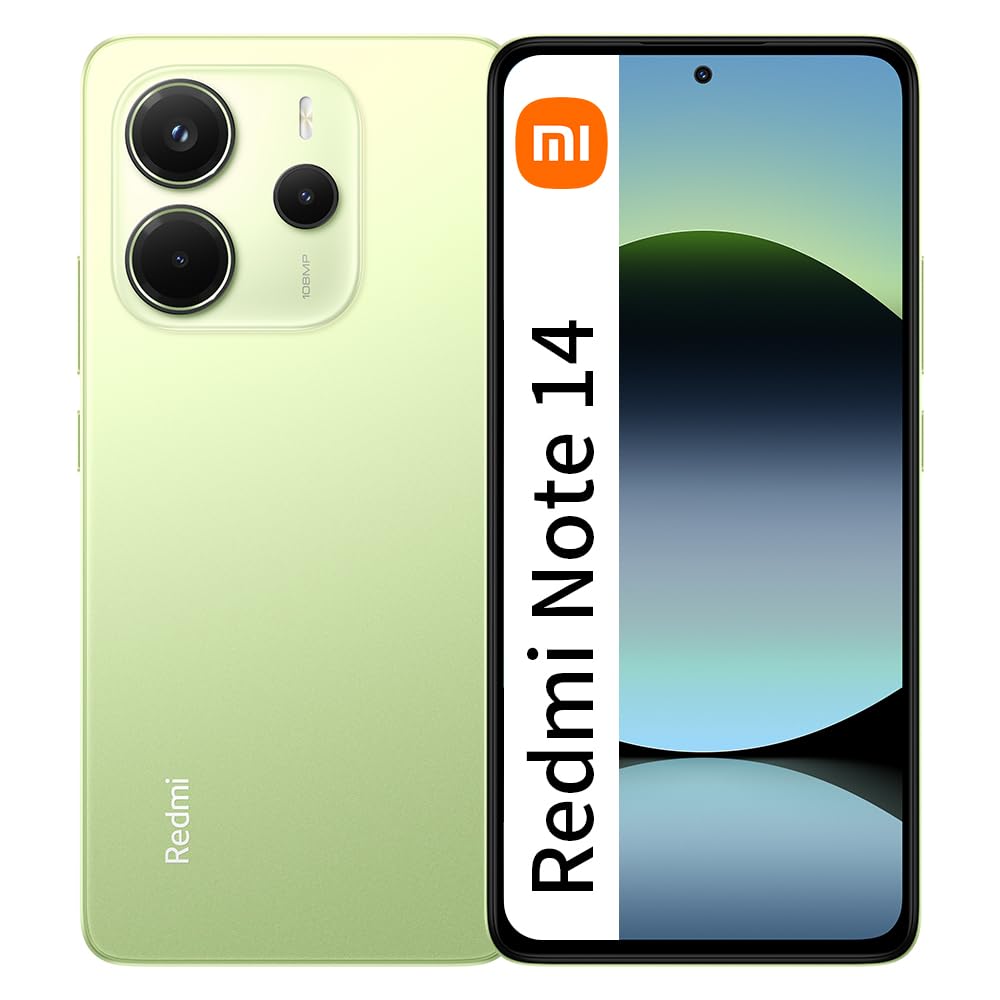 XIAOMI Red Rice Note 14 4G NFC 8GB + 256gb versión Global del teléfono Inteligente 6.67 Pulgadas amoled 120hz 108mp 5500mah Carga rápida Negra (sin Cargador)