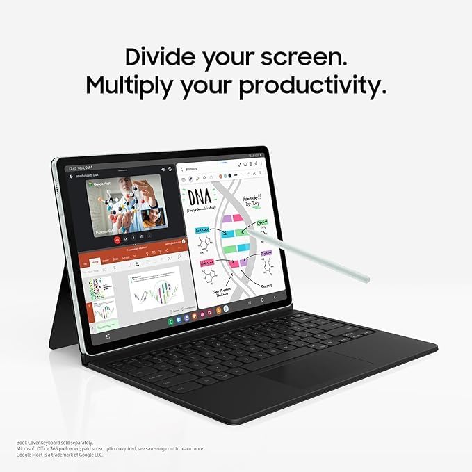 Samsung Galaxy Tab S9 FE+ Plus 12.4” 256GB Android Tablet, Long Battery Life, Powerful Processor, S Pen, 8MP Camera, Lightweight Durable Design, Expandable Storage, US Version, 2023, Mint