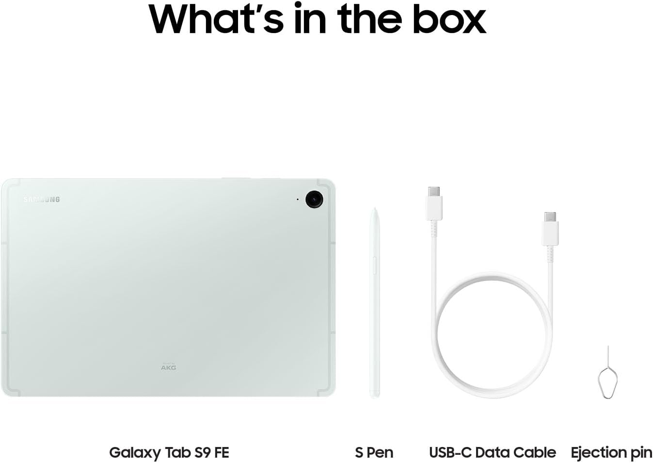 Samsung Galaxy Tab S9 FE 10.9” 256GB WiFi Android Tablet, Large Display, Long Battery Life, Powerful Processor, S Pen, 8MP Camera, Lightweight Durable Design, Expandable Storage, US Version,2023,Mint