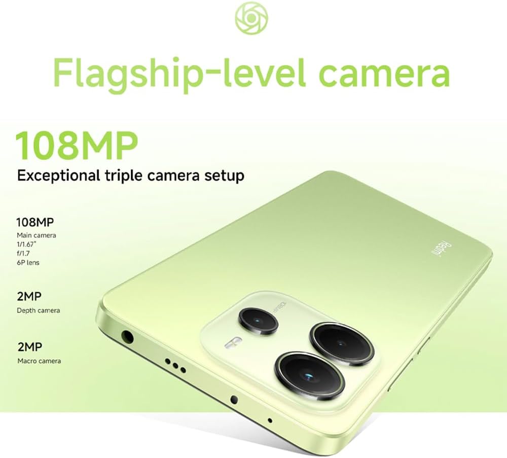 XIAOMI Redmi Note 14 NFC 6GB + 128GB Global Edition Smartphone 6.67 Pulgadas AMOLED Pantalla 120Hz 108MP Batería 5500mAh Azul Sin Cargador