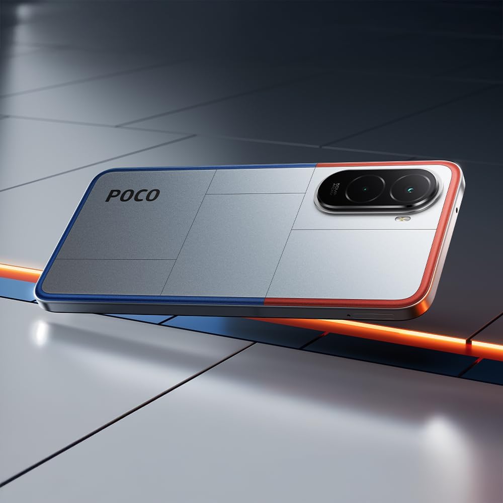 XIAOMI POCO M7 - Smartphone de 8+256GB, Cámara Dual de 50MP con AI, Pantalla inmersiva de 6,9” FHD+, Snapdragon 685, Carga rápida de 33W y Reversible de 18W, Cargador no Incluido, Plata (Versión ES)