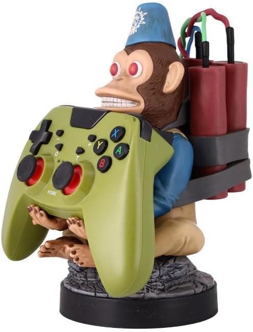 Exquisite Gaming: Call of Duty: Monkeybomb - Original Mobile Phone & Gaming Controller Holder, Device Stand, Cable Guys, Licensed Figure