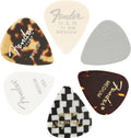 Fender Material Medley - Púas de guitarra con forma 351, multicolor, medianas, paquete de 6