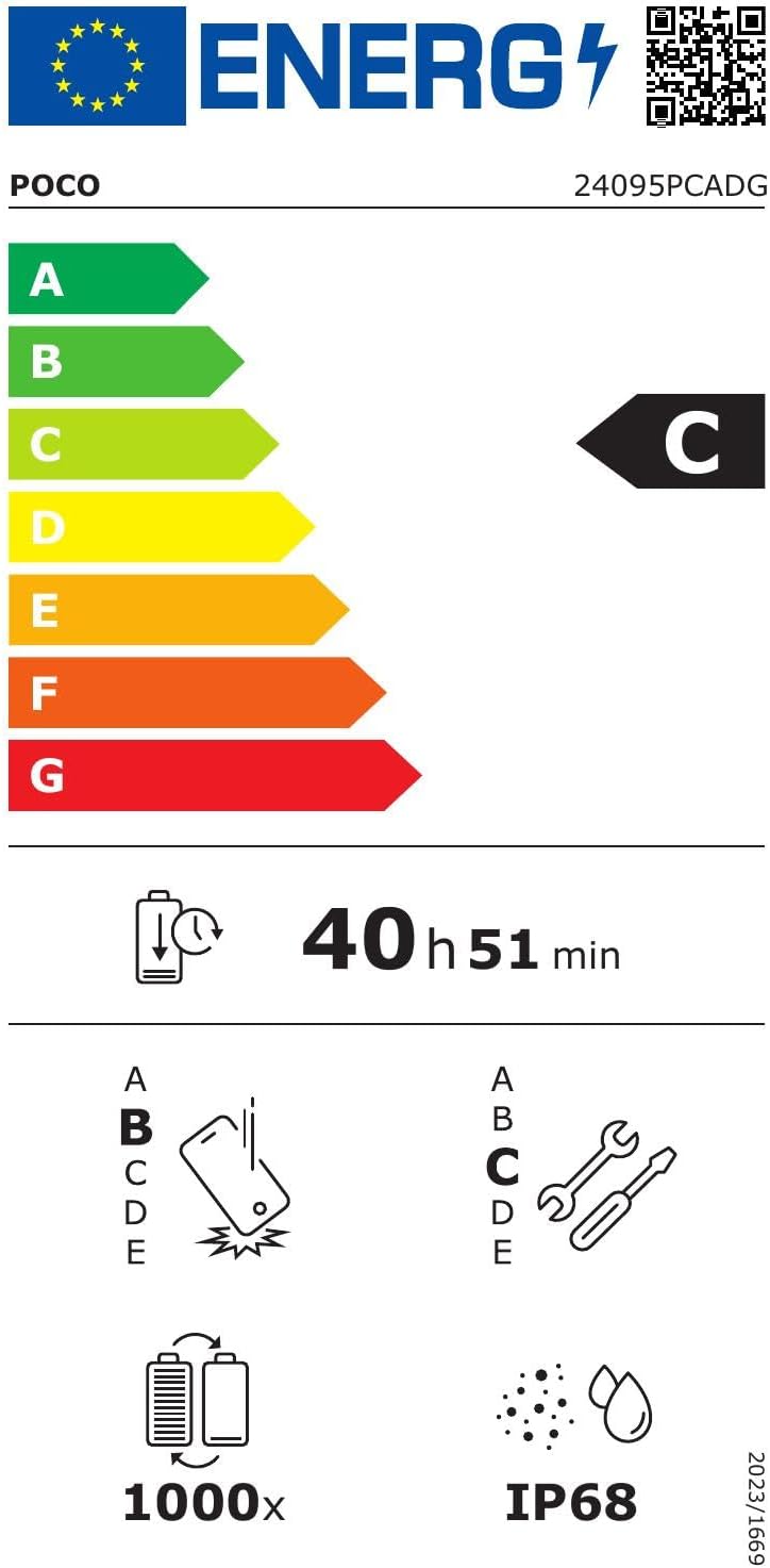 XIAOMI POCO X7 - Smartphone de 12+512GB, Pantalla CrystalRes 1.5K AMOLED Curva, MediaTek Dimensity 7300-Ultra, Cámara de 50 MP, Carga Turbo de 45W, Cargador no Incluido, Plata (Versión ES)