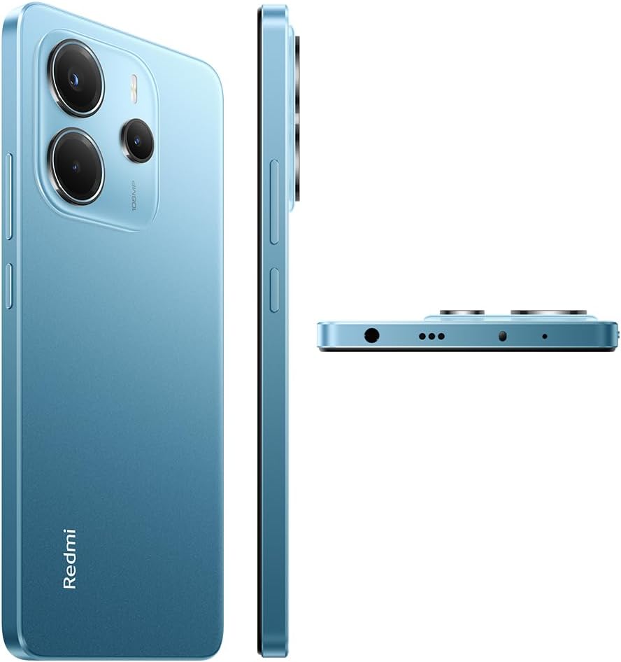 XIAOMI Redmi Note 14 NFC 6GB + 128GB Global Edition Smartphone 6.67 Pulgadas AMOLED Pantalla 120Hz 108MP Batería 5500mAh Azul Sin Cargador