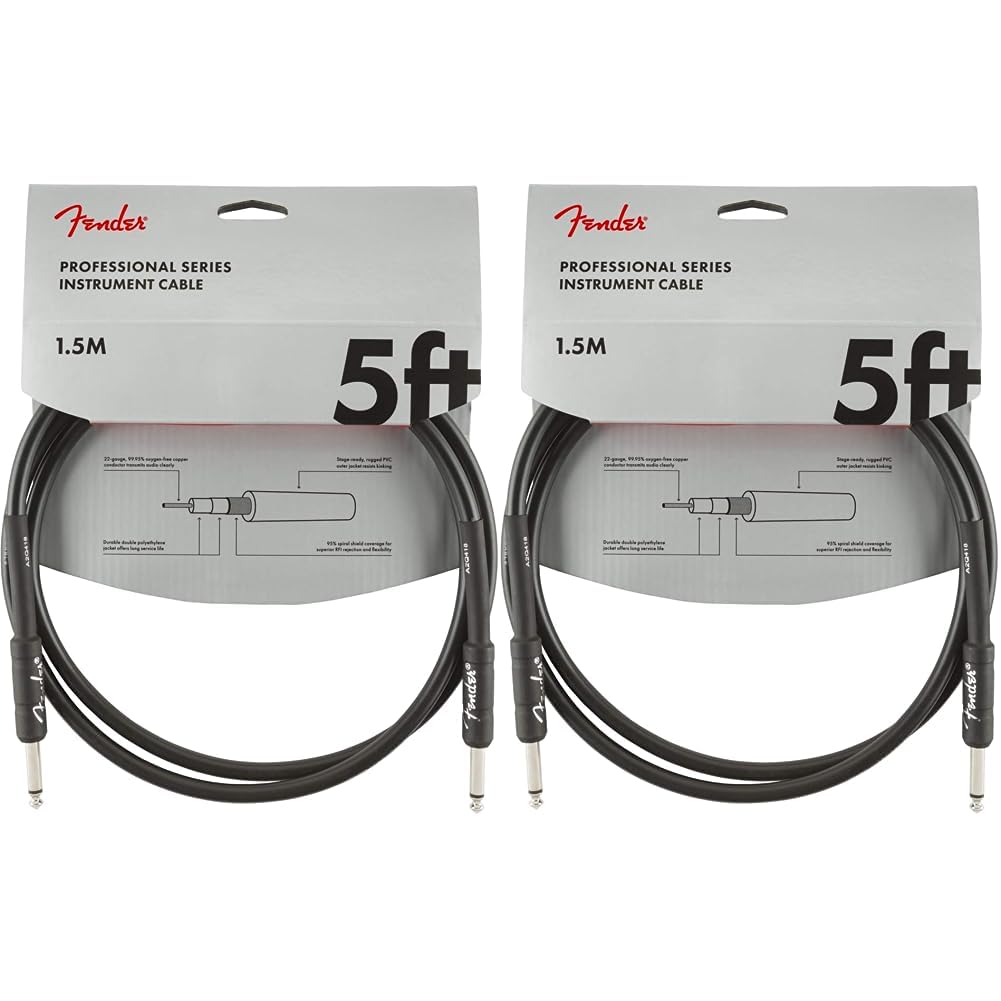 Fender PRO 10 ANGL INST CABLE BLK