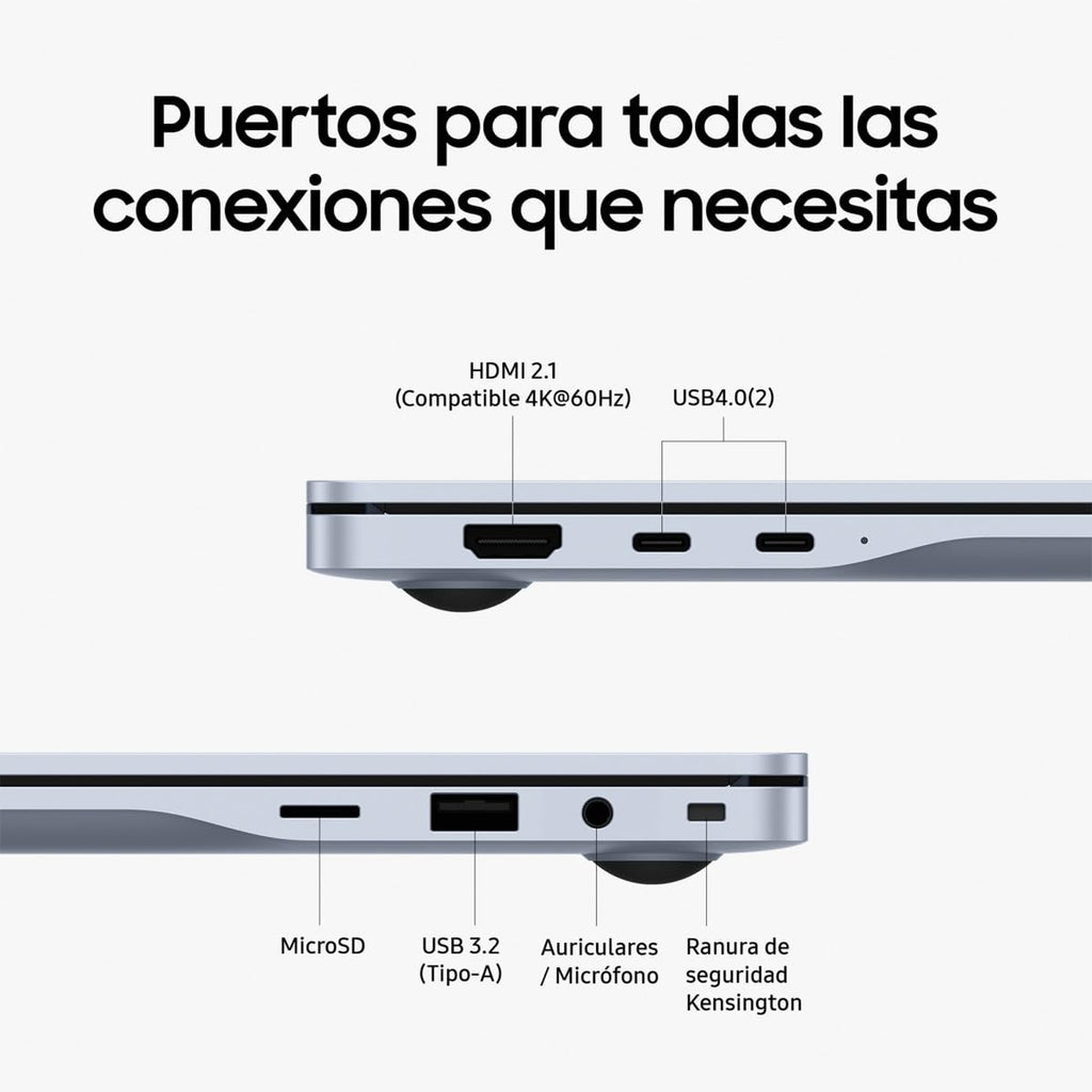 Samsung Galaxy Book4 Edge, computador portátil IA Copilot+, PC HDR de 16", Snapdragon X Elite X1E-84-100, 16GM RAM, 1TB SSD, Qualcomm Adreno GPU, Windows 11 Home, azul, teclado QWERTY espanhol