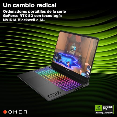 HP OMEN MAX – Gaming Laptop 16" OLED 240Hz (Ultra 9-275HX, 64GB RAM, 1TB, NVIDIA GeForce RTX 5090 24GB, WiFi 7, Windows 11) Black – Spanish QWERTY Keyboard
