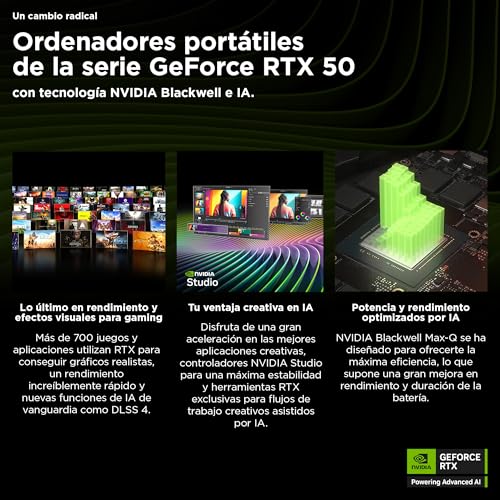 HP OMEN MAX – Gaming Laptop 16" OLED 240Hz (Ultra 9-275HX, 64GB RAM, 1TB, NVIDIA GeForce RTX 5090 24GB, WiFi 7, Windows 11) Black – Spanish QWERTY Keyboard