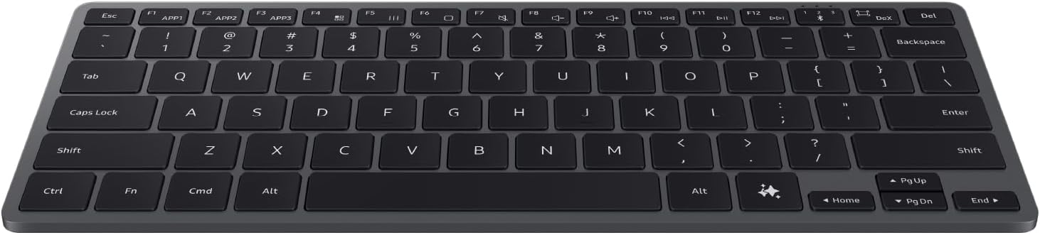 Samsung Smart Keyboard, Bluetooth Multi-Device Keyboard for Galaxy Phones, Tablets & Laptops, Slim Lightweight Design, AI Shortcut Key, Long Battery Life, EJ-B7800UBEGUJ, Dark Gray