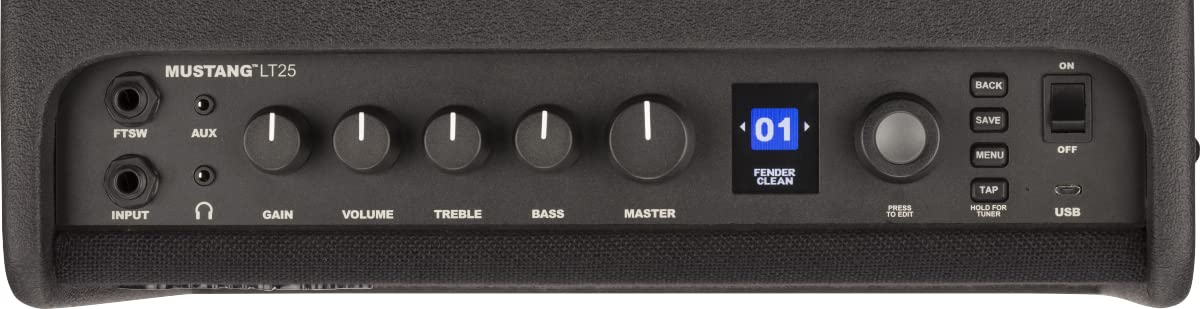 Fender Mustang LT 25, amplificador combinado para guitarra elétrica, preto