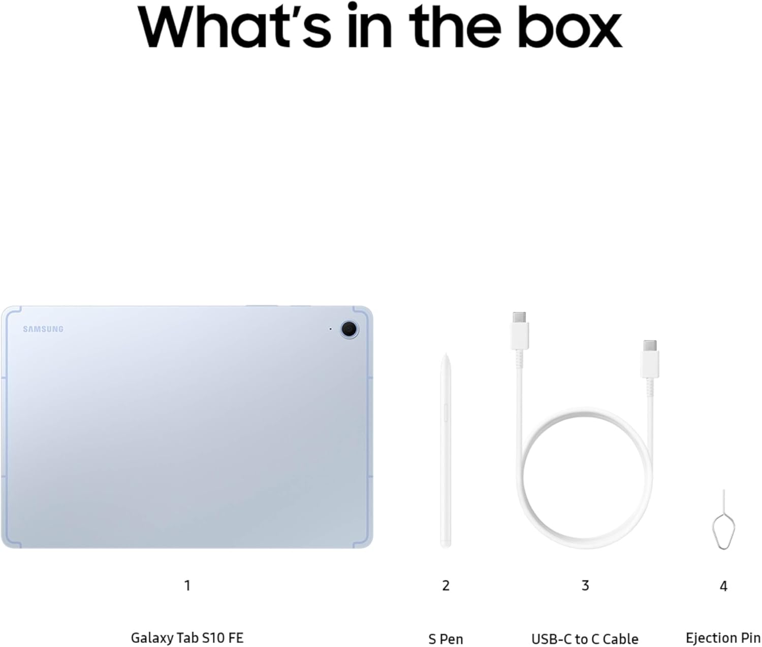 Samsung Galaxy Tab S10 FE 256GB WiFi Android Tablet, Large Display, Long Battery Life, Exynos 1580 Processor, IP68 Water-Resistant, 90 Hz Refresh, S Pen for Note-Taking, US Version, Blue