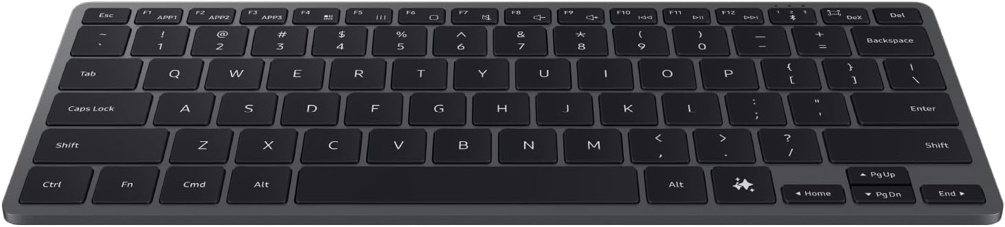 Samsung Smart Keyboard, Bluetooth Multi-Device Keyboard for Galaxy Phones, Tablets & Laptops, Slim Lightweight Design, AI Shortcut Key, Long Battery Life, EJ-B7800UBEGUJ, Dark Gray