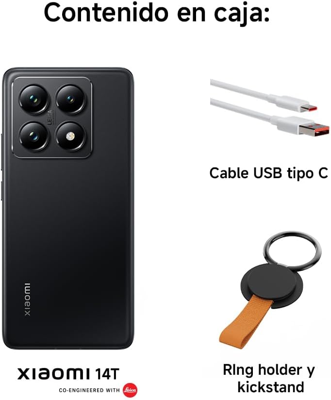 XIAOMI 14T – Smartphone de 12+256GB, Lentes Leica Summilux, MediaTek Dimensity 8300 Ultra, Pantalla AMOLED de 6,67'' 144Hz, HyperCharge 67W, Azul Titanio (Versión ES)