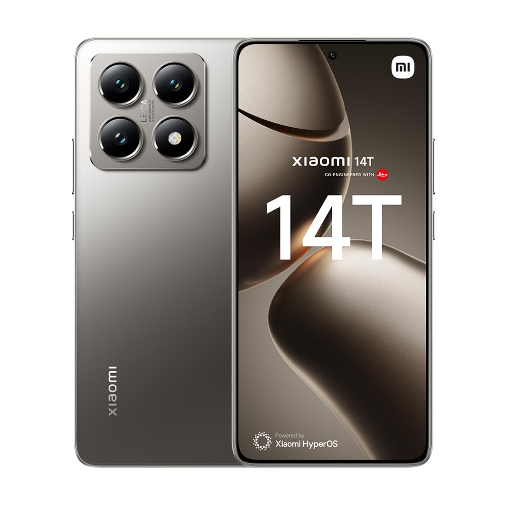 XIAOMI 14T – Smartphone de 12+256GB, Lentes Leica Summilux, MediaTek Dimensity 8300 Ultra, Pantalla AMOLED de 6,67'' 144Hz, HyperCharge 67W, Azul Titanio (Versión ES)