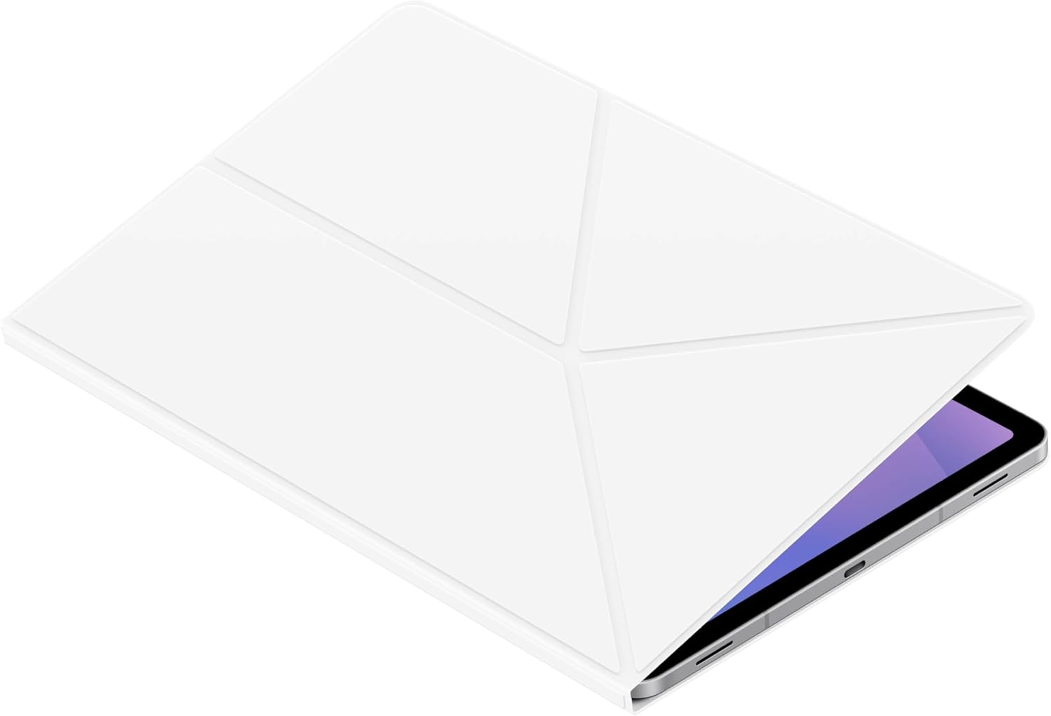 Samsung Galaxy Tab S11 Smart Book Cover Tablet Case, Minimalist Style, Slim and Sleek, Foldable Stand, US Version, White