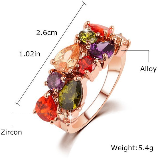 Anel Couronne com Zircónia