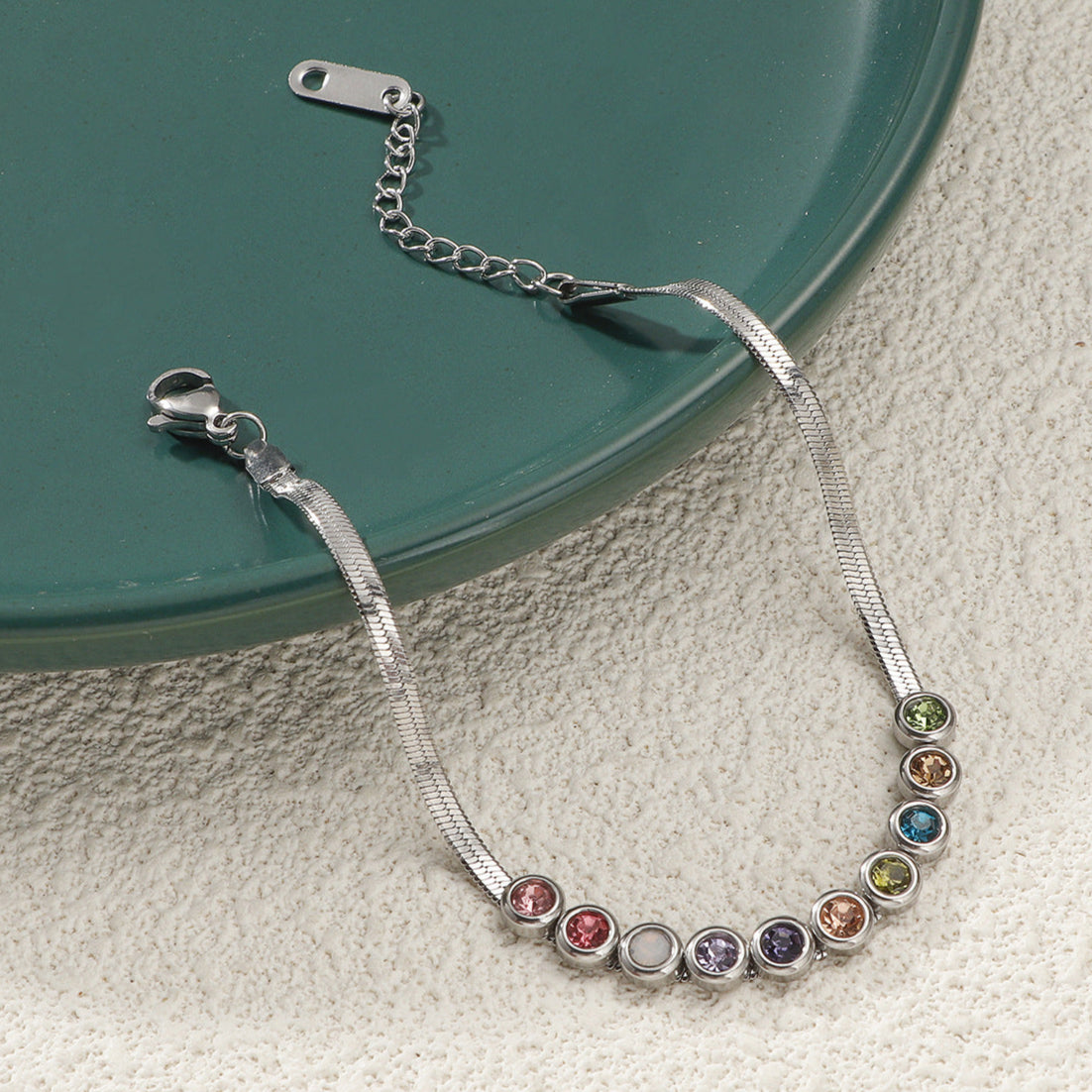 Pulseira Espectro de Cores em Corrente Serpente