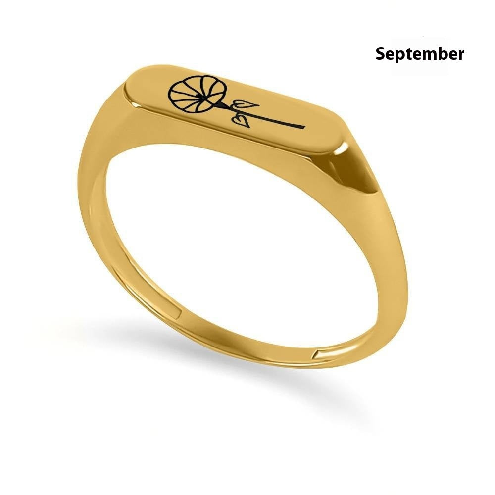 Anel Mês do Ano em Aço Inoxidável