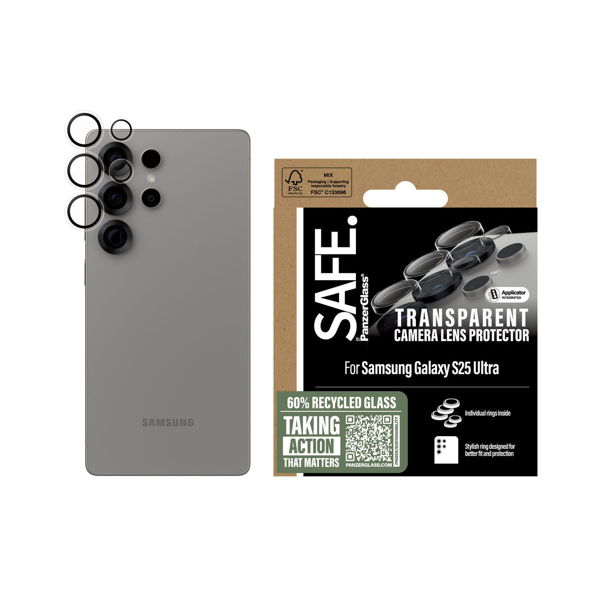 PanzerGlass screen protector for Samsung S25 Ultra