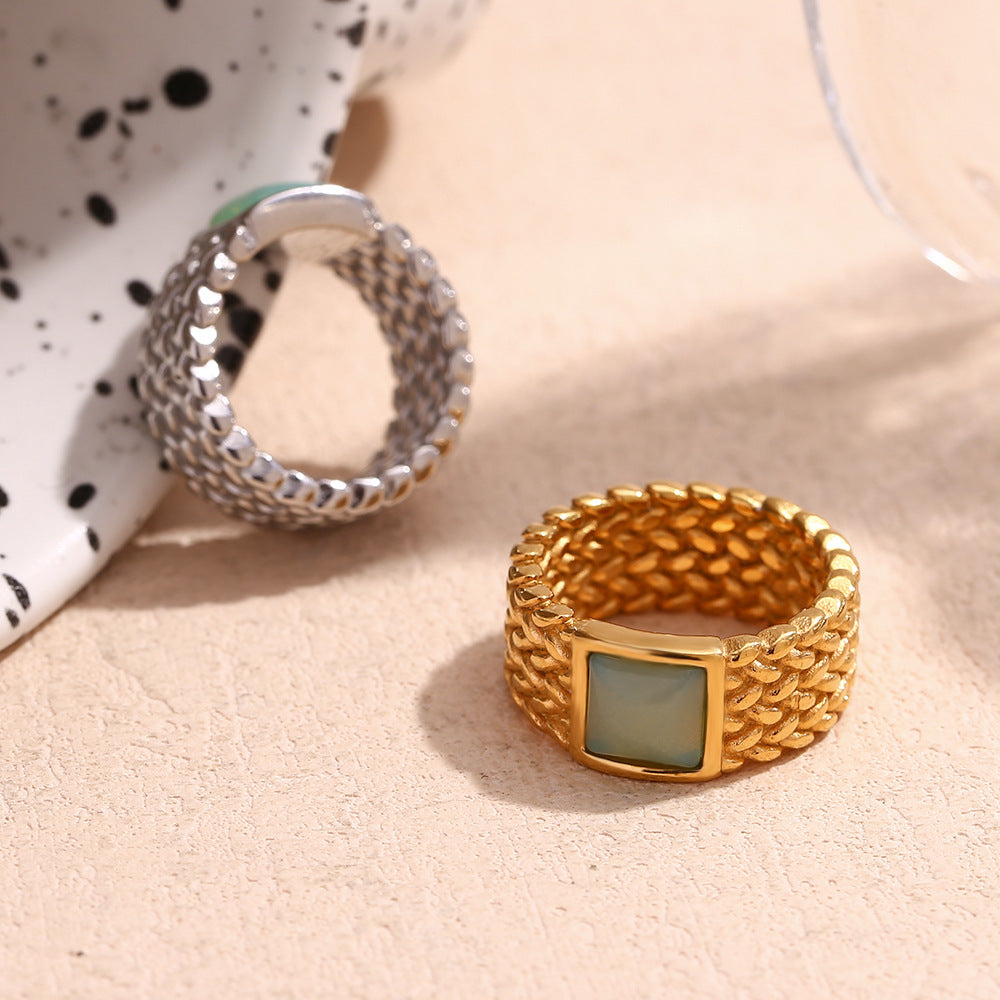 Anel Vintage em Aço Inoxidável 316L