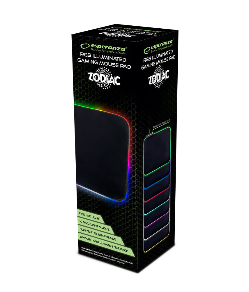 Esperanza Gaming Mouse Pad with RGB Lighting Zodiac EGP105