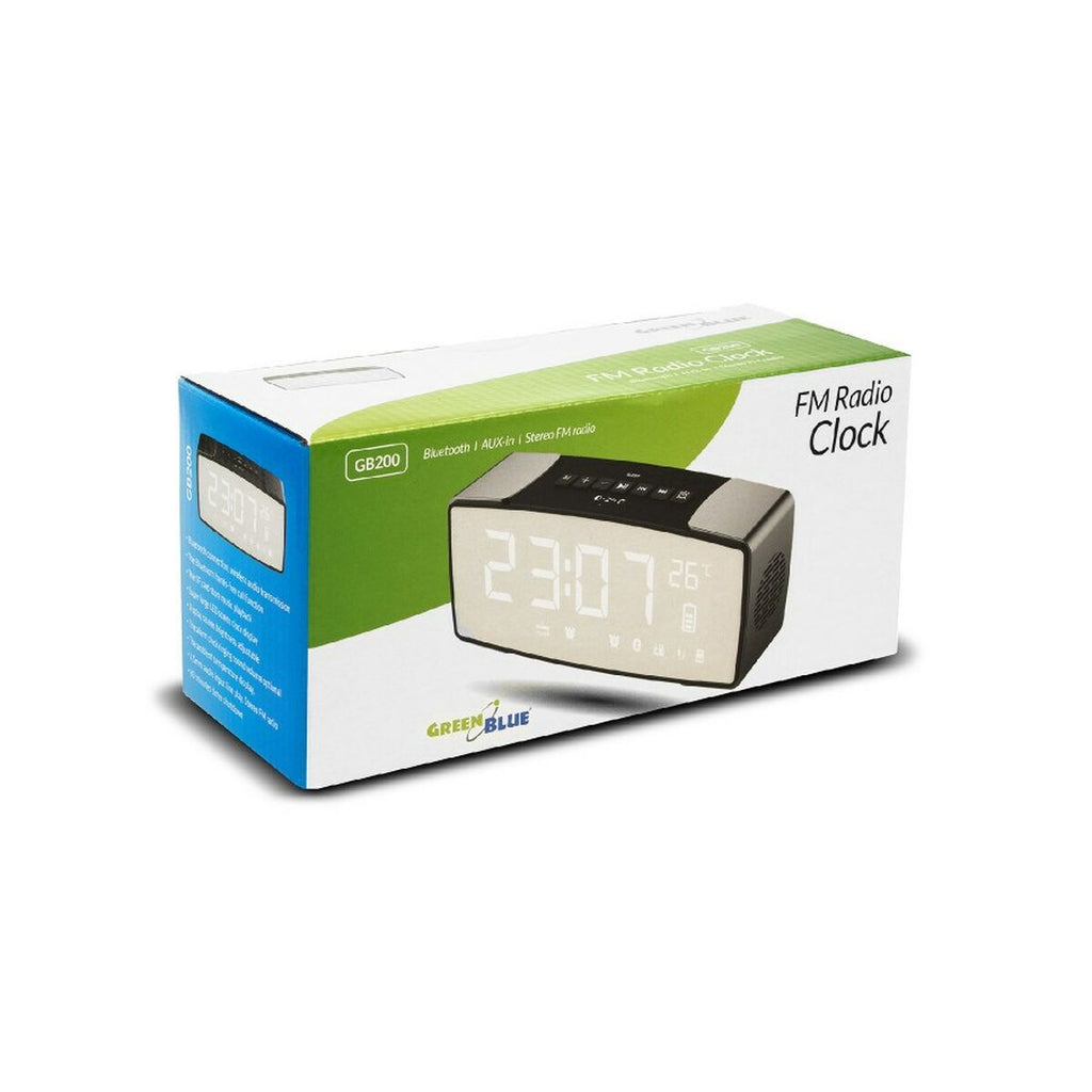 Relógio-Despertador Greenblue 62917 Preto Cinzento Monocromática Preto/Cinzento