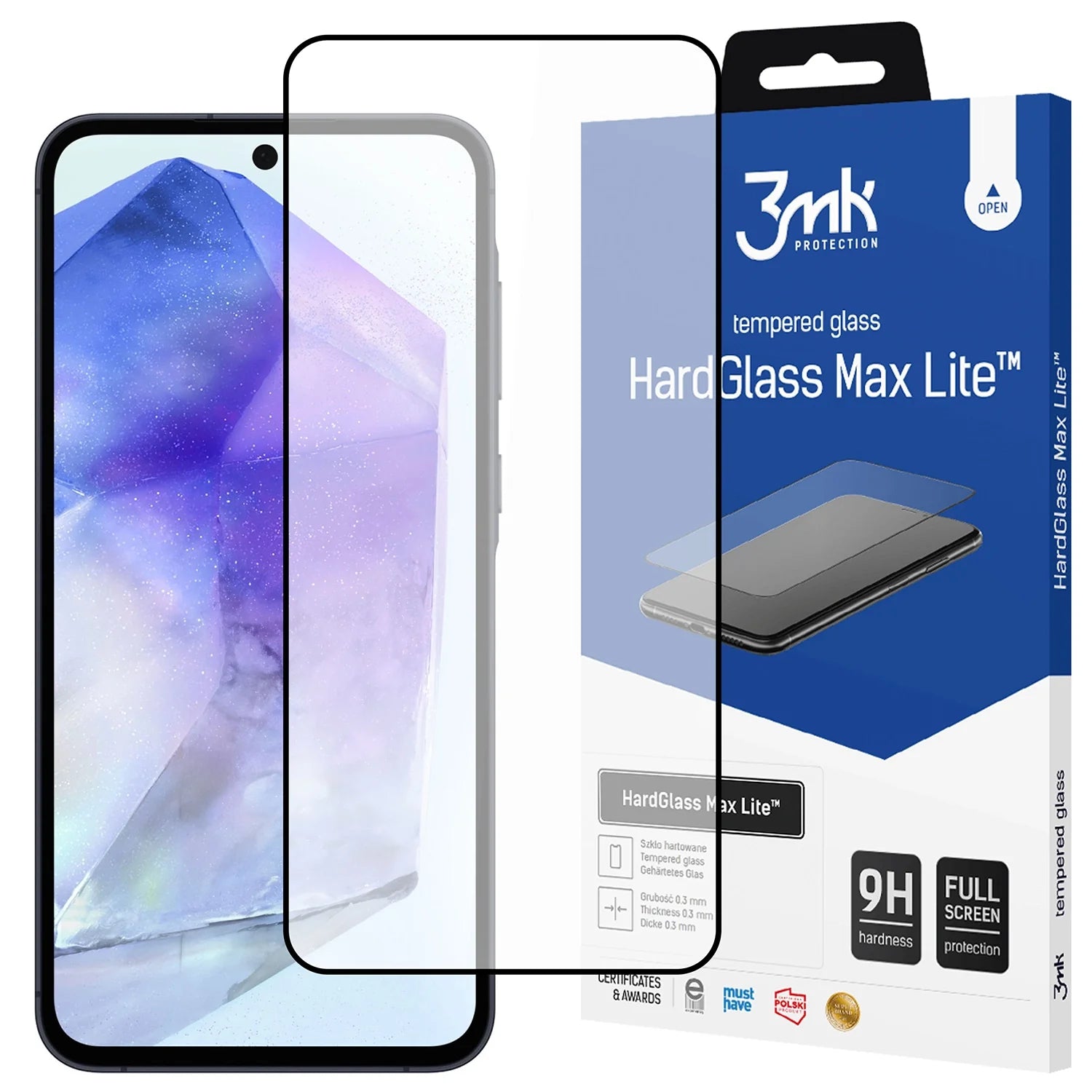 3mk Protective Film for Samsung Galaxy A35 and A55 / Hard Glass Max Lite