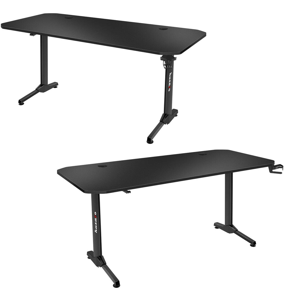 Huzaro HZ-Hero 4.7 Gaming Desk, Black MDF Wood, 160 x 75 cm