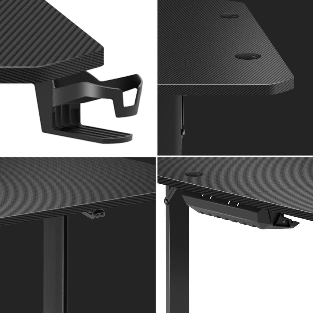Huzaro HZ-Hero 4.7 Gaming Desk, Black MDF Wood, 160 x 75 cm