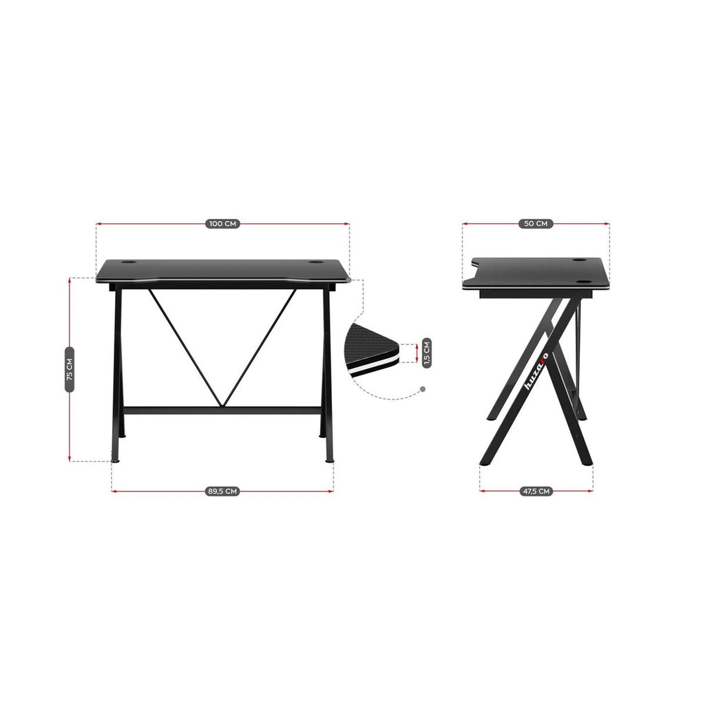 Huzaro HZ-Hero 1.4 Black Gaming Desk